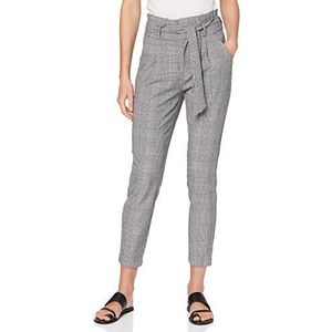 VERO MODA Vmeva Hr Loose Paperbag Check Pant Noos broek voor dames, grijs, (XS) W x 34L