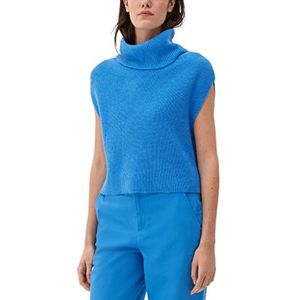 s.Oliver - Pullunder - Blauw - Relaxed Fit - Wolmix