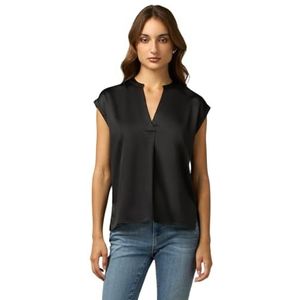 Oltre: T-shirt gemaakt van bi-materialen met V-hals wit herfst winter 24, zwart, L