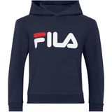 FILA - Bajone - Hoodie - Blauw - Regular Fit, Gedrukt Fila Logo, Kangoeroezak, French Terry