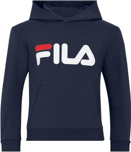 FILA - Bajone - Hoodie - Blauw - Regular Fit, Gedrukt Fila Logo, Kangoeroezak, French Terry