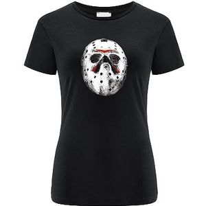 ERT GROUP Origineel en officieel gelicentieerd zwart horror T-shirt voor dames, Friday The 13th 004, dubbelzijdige print, maat XXL, Vrijdag The 13th 004 Black 2, XXL