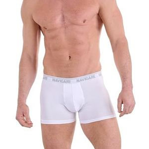 Navigare Boxershorts voor heren, verpakking van 6 stuks, wit, S