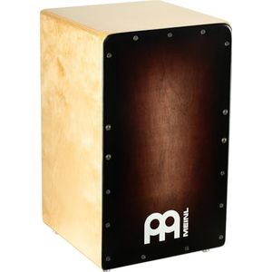 Meinl Percussion Woodcraft Cajon Instrument - Grote Drumbox met Snare en diepe bas geluid - Speeloppervlak Espresso Burst (WC100EB)