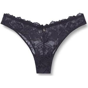 EMPORIO ARMANI Dames V-Braziliaanse slips, zwart bloemen, L, Zwart Bloemetje, L