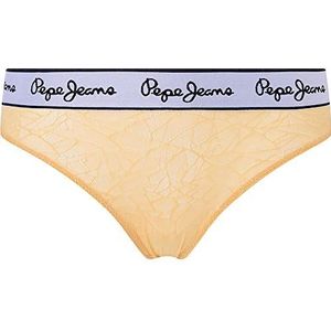 Pepe Jeans Mesh Thong bikini stijl ondergoed voor dames, Red, L