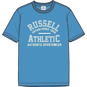 RUSSELL ATHLETIC T-shirt voor heren, Azure Blauw, XXL