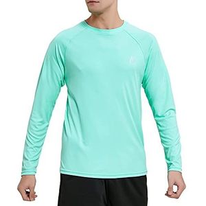 MeetHoo Rashguard UV-shirt voor heren, rash vest, uv-bescherming, zwemshirt UPF 50+, korte mouwen, voor surfen, zwemmen, hardlopen