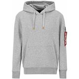 Alpha Industries R Print Hoody Sweat met capuchon voor heren Grey Heather