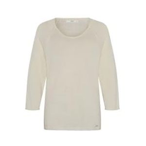 BRAX Dames stijl Nala linnen viscose V-hals lange mouwen pullover, beige (soft beige), 46