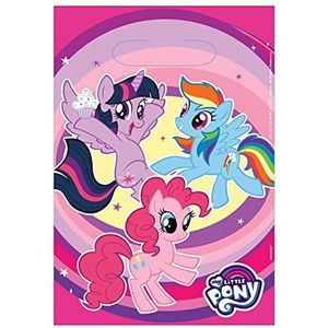 Amscan 9902513 - feestzakjes My Little Pony, 8 stuks, 23 x 16,5 cm, paarden, cadeautje, kinderverjaardag