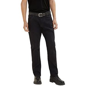 TOM TAILOR Uomini Marvin Straight Jeans 1034662, 10240 - Black Denim, 31W / 30L
