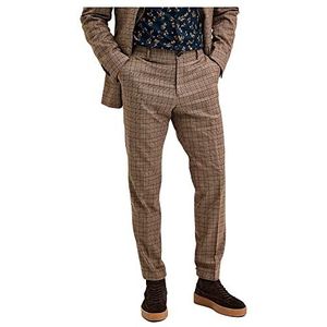 SELECTED HOMME BLACK Slhslim-mylologan Brwn Check TRS B Noos Herenbroek, Brownie/Checks:Check, 94