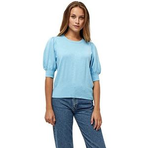 Minus Dames Liva Knit Tee T-shirt, 5013 Pasific Blue Melange, S