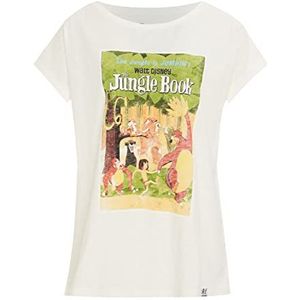 Recovered Disney The Jungle Boek Vintage Poster Ecru Dames vriendje T-shirt, Veelkleurig, S