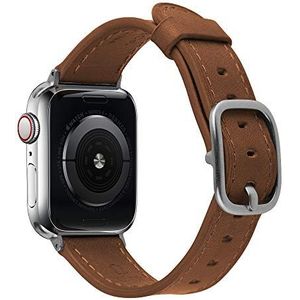 Bruine leren armband voor Apple Watch (44 mm)