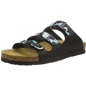 Dr. Brinkmann Dames 700944 slippers, meerkleurig zwart blauw, 38 EU