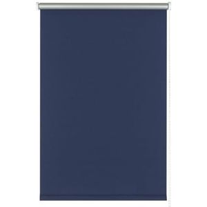 GARDINIA Rolgordijn met trekkoord aan de zijkant, thermische achterkant, ondoorzichtig en ondoorzichtig, montage met boren, hittebescherming, verduistering, energiebesparing, blauw, 102 x 160 cm (b x