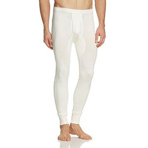 Susa Heren thermisch ondergoed - Angora broek lang S8010060, wit (wolwit S122), XL