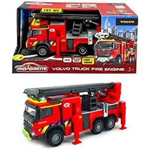 Majorette Grand Series - Volvo Truck Brandweerwagen BE, 19 cm, licht en geluid, metaal, speelgoedvoertuig