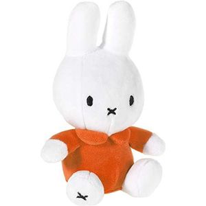 Pluche Wit Nijntje Knuffel met Oranje Pakje 25 cm - Nijntje Knuffels - Speelgoed Voor Baby/Kinderen