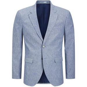 Jack & Jones Jprriviera Linen Blazer Slim Fit Sn, blauw (nautical blue), 46