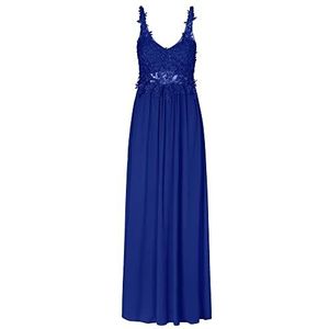 ApartFashion Avondjurk voor dames van chiffon, kant en mesh Special Occasion-jurk, donkerblauw, regular