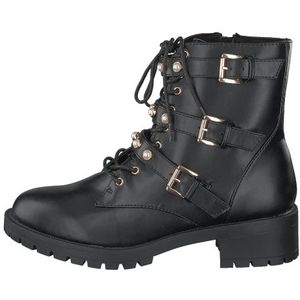 Bianco Pearl Biker Boots voor dames, zwart zwart zwart 100, 38 EU