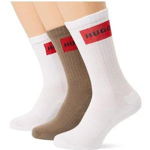 HUGO - Sokken - Aardetinten - 3 Pack - Katoen - Logoprint