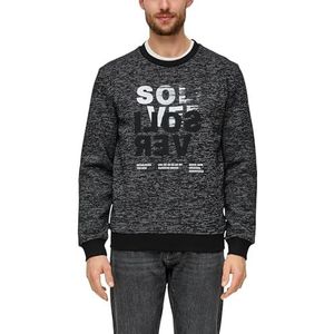 s.Oliver Heren sweatshirt met rubberen Wording Print, 99D1, XL