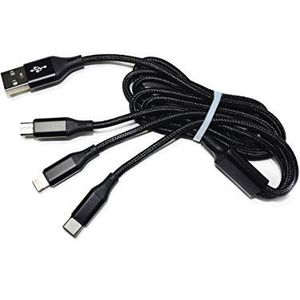 Msonic Kabel 3W1 Micro USB, USB-C, Lightning
