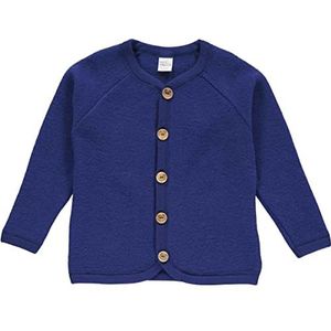 Fred's World by Green Cotton Boy's Wool Fleece Jacket, Deep Blue, 104/110, blauw (deep blue), 104/110 cm