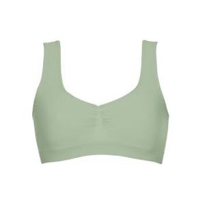 Trigema Damesbustier van microvezel - naadloos - hals- en armuitsnijding met rubber - 512311, green tea, L