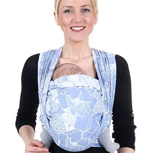 HOPPEDIZ Jacquard baby-draagdoek 5,40 m Florence blauw
