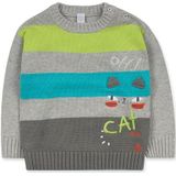 Tuc Tuc - Cattitude - Trui - Grijs - Tricot met Kattenprint voor Kinderen