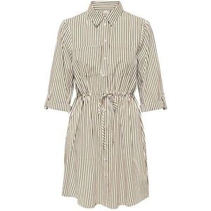 Onlsarah Ls Shirt Dress WVN, wit, M