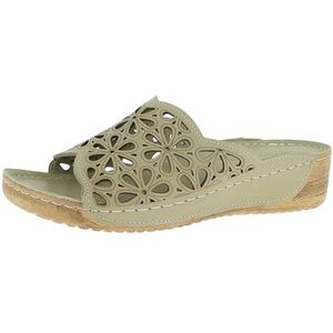 Andrea Conti Platte slippers voor dames, Avocado., 35 EU
