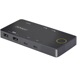 StarTech.com 2-Port USB-C KVM Switch, Single 4K 60Hz HDMI Monitor, Dual-100W Power Delivery Pass-through Poorten, Bus Powered, USB Type-C/USB4/Thunderbolt 3/4 Compatibel (C2-H46-UC2-PD-KVM)