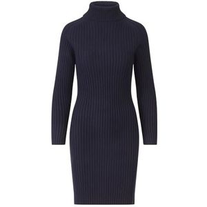 APART Fashion Geribbelde gebreide jurk, nachtblauw, 38