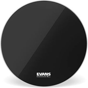 Evans EQ3 22"" Resonant Bass Drum Head met Geen poort - Zwart