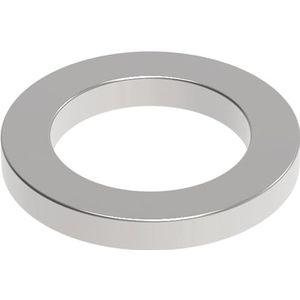 MAUL Neodymium ringmagneet Ø 12 x 1,5 mm (10 stuks) | neodymium magneet extra sterk in ringvorm met hoge hechtkracht | Magneten rond met elegant en modern design | Ideaal voor magneetbord | Zilver