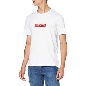 Levi's Heren Boxtab Graphic Tee T-shirt, Wit (Boxtab Ss T2 Wit 0000), XL