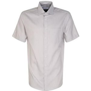 Seidensticker Zakelijk overhemd voor heren, regular fit, strijkvrij, kent-kraag, korte mouwen, 100% katoen, zand, 47