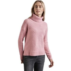 Street One structurele trui, bloemblaadjes roze melk., 34