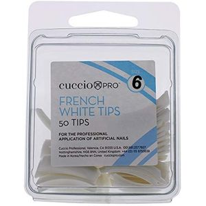 Cuccio French Manicure 50-delige witte tips, maat 6