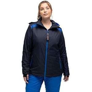 Ulla Popken Performancejas voor dames, contrasterende voering, waterdichte jas, marine, 58/60, marineblauw, 58-60