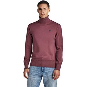 G-STAR RAW Heren Premium Core Turtle Knit Pullover Sweater, paars (Vineyard Wine C560-D303), XXL