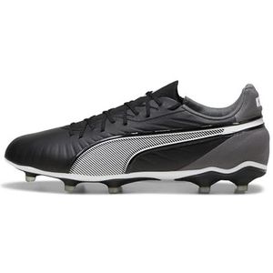 PUMA Unisex King Match Fg/Ag voetbalschoen, Puma Zwart PUMA Wit Cool Donkergrijs, 46 EU