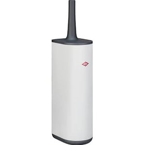 Wesco Toiletborstel Loft van gepoedercoat plaatstaal roestvrij staal en siliconen in de kleur wit mat, afmetingen: 12cm x 9cm x 40cm, 315 106-74