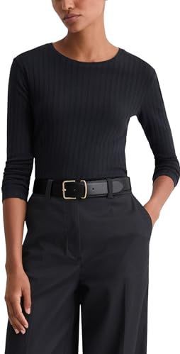 Slim fit shirt met lange mouwen van een mix van katoen en modal